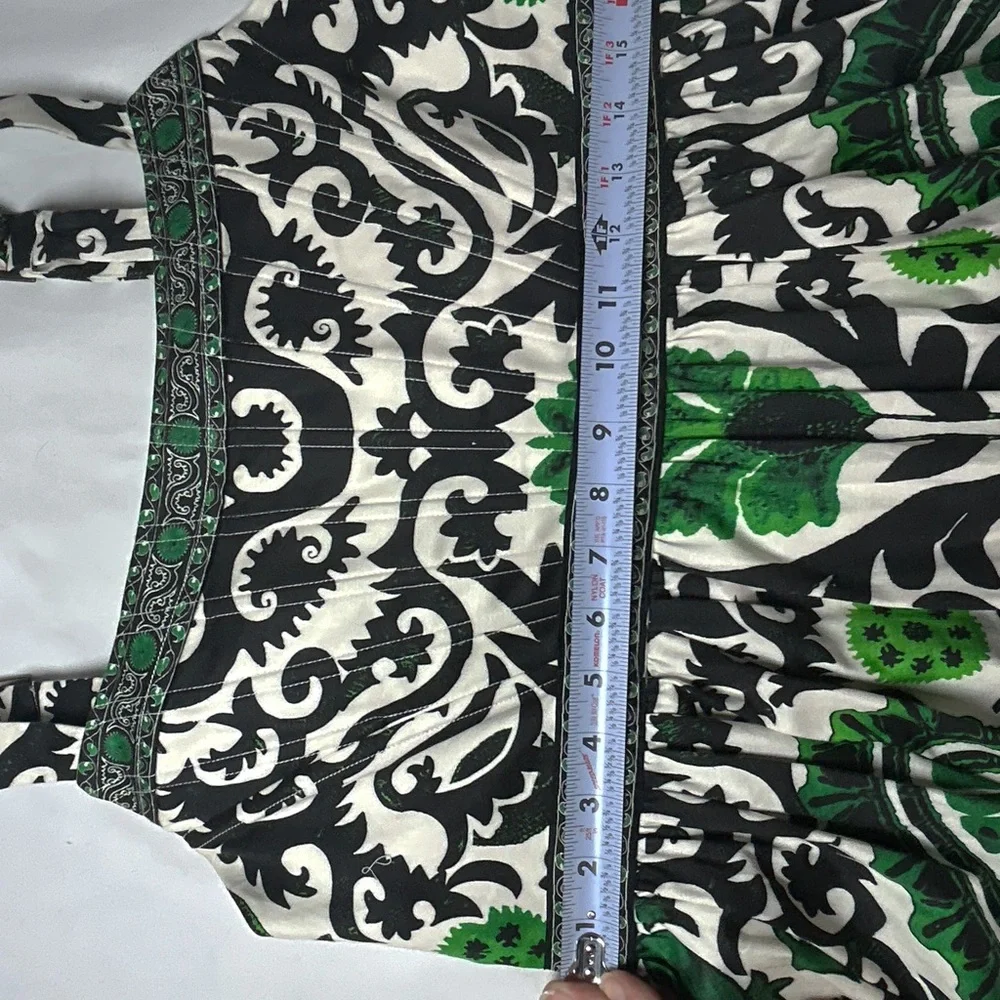 Alice & Olivia Bustier Boned Corset Maxi Dress “Guinevere” green & black size 14 - Picture 10 of 16